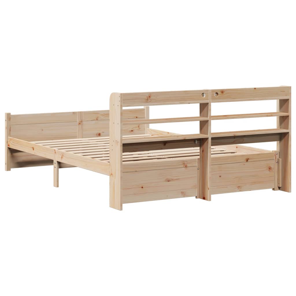 Bed Frame with Headboard without Mattress 140x190 cm
